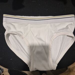 Stafford White Briefs with Black and Yellow Accents